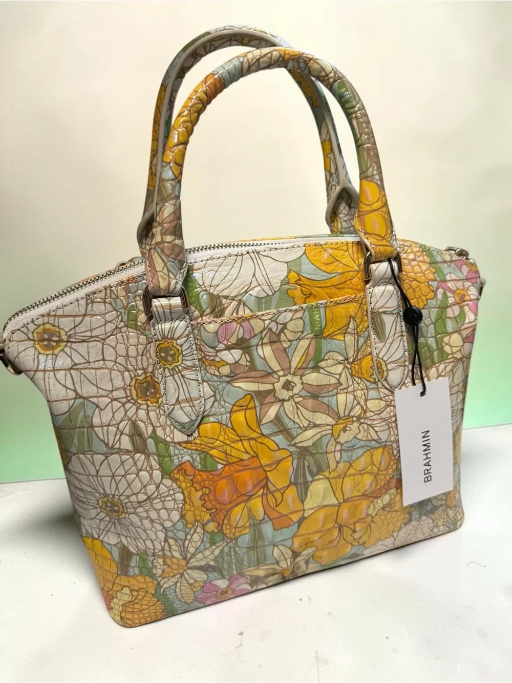 Brahmin Duxbury Satchel in Daffodil Melbourne. NWT LIMITED EDITION